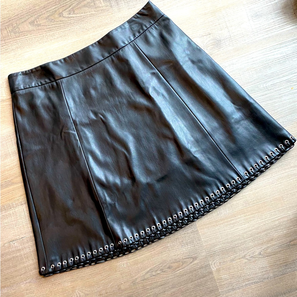 Faux leather a-line skirt 12